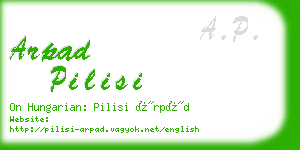 arpad pilisi business card